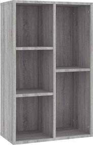 vidaXL Bibliotecă/Servantă, gri sonoma, 50x25x80 cm, lemn prelucrat