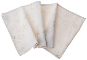 Traversă de masă de Crăciun impermeabilă Mix de fulgi, 33 x 140 cm