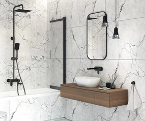 PRIZMA - Paravan pentru Cada 100x140 cm (Cod produs: KTJ_N73R) finisaj negru