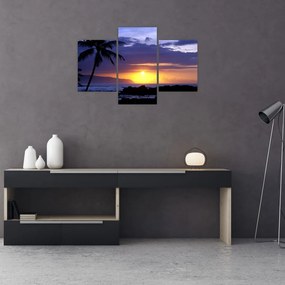 Tablou cu apus de soare deasupra mării (90x60 cm)