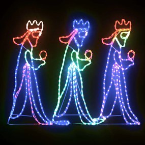 Figurina trei Regi de Craciun, 504 LED-uri 1, Figurina de Craciun cu cei trei magi