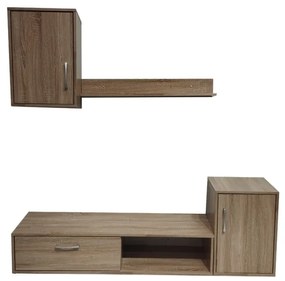 Ansamblu comoda TV Ranian melamin sonoma 130x36x27.5 cm