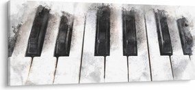 Tablou - Pian, acuarelă (120x50 cm)