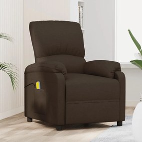 324084 vidaXL Fotoliu de masaj, maro închis, material textil
