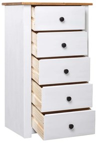 282651 vidaXL Servantă, alb, 46 x 40 x 89 cm, lemn de pin, gama Panama