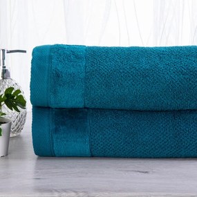 DETEXPOL Set 2 prosoape de mâini frotir VITO, turcoaz închis, 50 x 90 cm