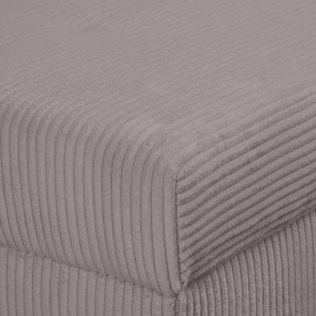 Taburet gri cu tapițerie din catifea reiată Ariella – Ropez