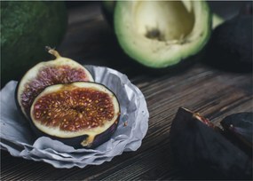 Tablou pe sticlă cu fistic și avocado (70x50 cm)