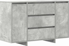 vidaXL Bufet cu sertar Gri din beton 120 x 41 x 75 cm Lemn compozit