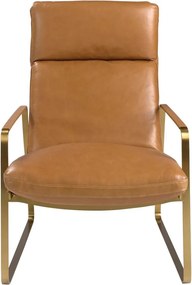 Scaun cu brate LUX design italian Cowhide camel