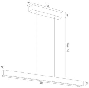 Lustra LED suspendata design modern Balans auriu
