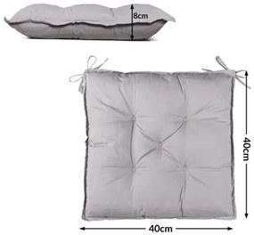 Deuba 4 perne 40x40x8cm - gri