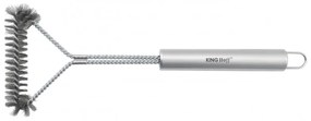 Perie de curatat gratar Kinghoff KH 1915, 41,5 cm, Maner ergonomic, Peri din otel, Inox