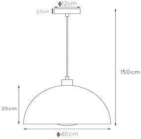 Lustră pe cablu SIEMON 1xE27/40W/230V albastră Lucide 45496/01/35