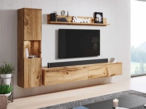 Mobilier living Nova BR (Stejar wotan) (Iluminat LED alb). 1060051