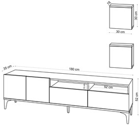 Mobilier living Liam (stejar). 1072360