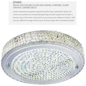 Lustra LED moderna design elegant 40cm Flush 2714CC SRT