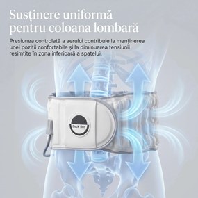 Centura decompresie lombara cu tractiune si coloane de aer 3D ORTO LOMBAR, Alb/Gri