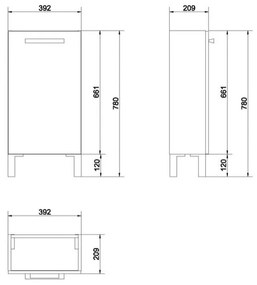 Set mobilier baie suspendat cu o usa si lavoar inclus Cersanit, alb