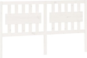 vidaXL Tăblie de pat, alb, 165,5x4x100 cm, lemn masiv de pin