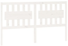 818581 vidaXL Tăblie de pat, alb, 165,5x4x100 cm, lemn masiv de pin
