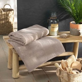 Prosop bej din bumbac din frotir 90x150 cm Tendresse – douceur d'intérieur