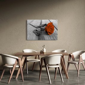 Tablou - Trandafir portocaliu (90x60 cm)