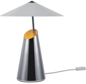 Veioza, Lampa de masa design geometric, abajur directionabil Taido crom