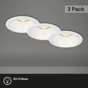 SET 3x corp de iluminat încastrat pentru baie Brilo 1xGU10/9W/230V IP23 alb