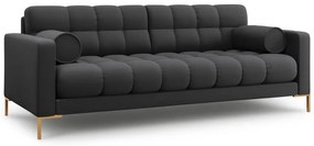 Canapea Bali 3 locuri stofa/picioare gold L177 cm
