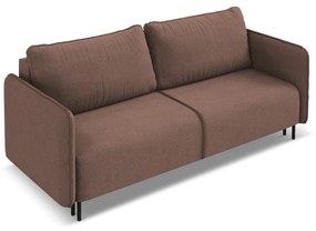 Canapea roz extensibilă/cu spațiu de depozitare 226 cm Luana – Makamii