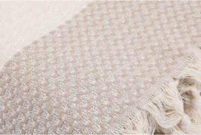 Cuvertură bej din bumbac pentru pat dublu 230x200 cm Seritli – Mijolnir