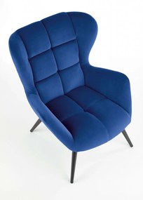 Fotoliu Tyrion velvet bleumarin H91 cm
