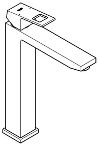 GROHE 23406AL0 - Baterie pentru lavoar EUROCUBE, mărime XL, finisaj grafit