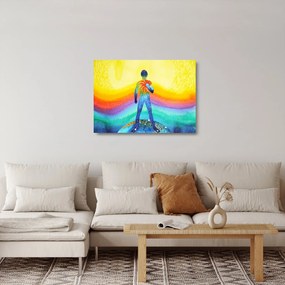 Tablou pe sticlă - Forța interioară (70x50 cm)