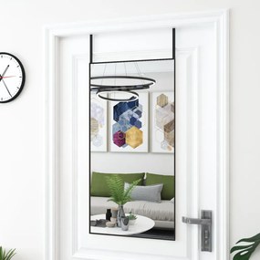 Oglinda pentru usa, negru, 50x100 cm, sticla si aluminiu 1, Negru, 50 x 100 cm
