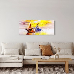 Tablou - Pictură barcă (120x50 cm)