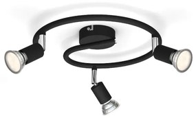 Spot LIMBALI 3xGU10/50W/230V negru Philips