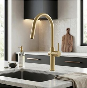 Baterie bucatarie Rea Fresh auriu periat