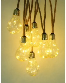 Lanț LED solar decorativ Globo 33694-10 50xLED/0,06W/3,2V IP44