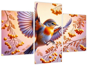 Tablou - Pasăre cu scoruș (90x60 cm)