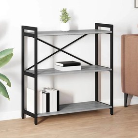 vidaXL Bibliotecă sonoma gri 80 x 30 x 83 cm Lemn compozit