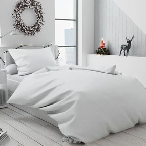 Lenjerie de pat creponata Lux alba cu nasturi Dimensiune lenjerie de pat: 70 x 90 cm | 140 x 220 cm