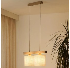 Lustră pe cablu Brilagi FOREST 2xE27/15W/230V pin/maro/crem
