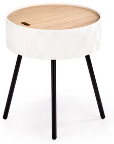 Masuta de cafea Aura alba ø38/h45 cm