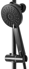 Baterie pentru dus Luis negru mat - H 105 cm