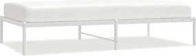 vidaXL Cadru pat metalic, alb, 100x190 cm
