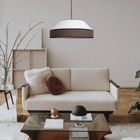 Lustră pe cablu MANISO 1xE27/60W/230V d. 45 cm alb/maro