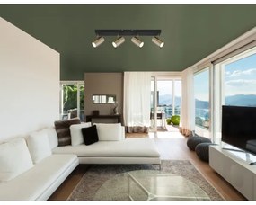 Spot ROBBY 4xGU10/35W/230V neagră/alamă Globo 57911-4M