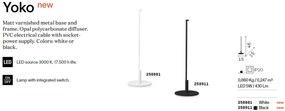 Lampa de masa LED design modern minimalist YOKO TL NERO